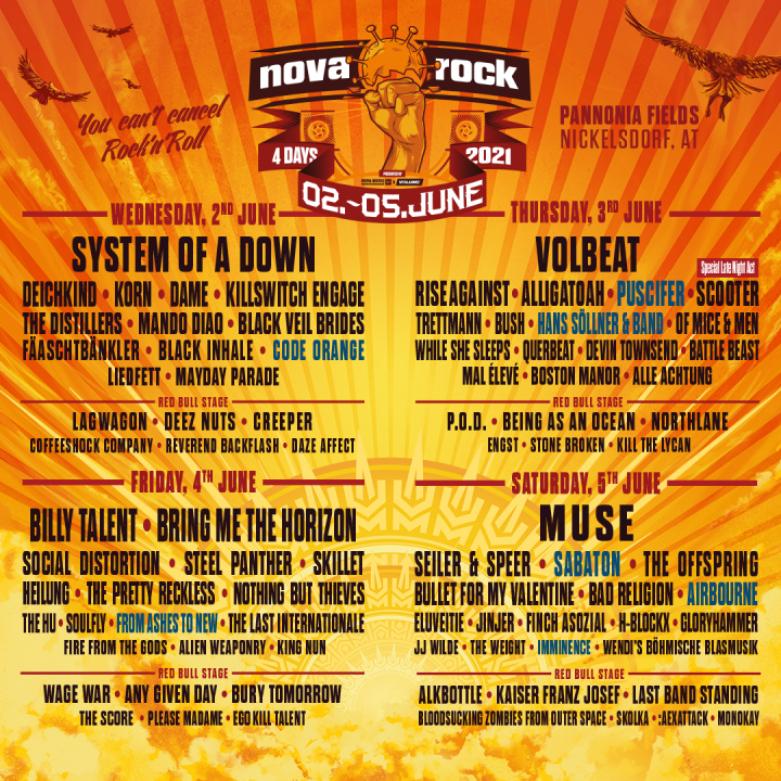 Nova Rock 2021 | Concerts-Metal